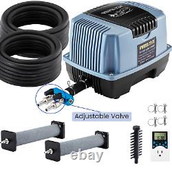 130 L/Min Air Pump Pond Aeration Air Hose Stone Complete Kit up to 20000 Gallon