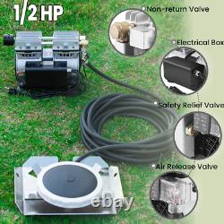 1/2 HP 4.1 CFM Pond Aerator Pump Compressor Weighted Tube Diffuser System 2 Acre