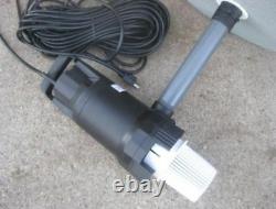1hp CasCade 5000 Floating Pond Fountain Aerator 100ft Cord w Light & Timer