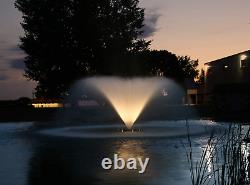 3/4HP VFX Series Aerating Pond Fountain With LED Composite Lighting 120V, Single