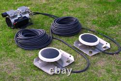 3/4 HP 4.7CFM Lake Pond Aerator Compressor 200' Weighted Tube Timer 2 Diffusers