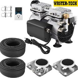 3/4 HP Pond Aerator Compressor Timer 200Feet Weighted Tube Diffusers 550W 4.7CFM