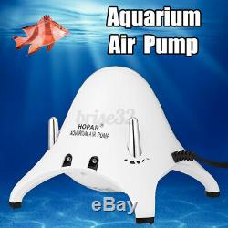 3.8W Aquarium Aerator Water Fish Tank Air Pump Oxygen Fountain Pond 2 Outlets