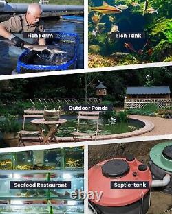 40L/Min Pond Air Pump Koi Pond Aerator Weighted Tubing Timer Pond Aeration Kit