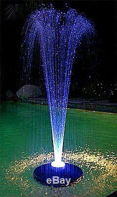 600GPH FLOATING Pond Pool koi WATER FOUNTAIN Aerator & COLOR LITE & 2 NOZZLES