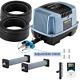 70 L/min Pond Air Pump Aeration Timer + Self Weighted Air Hose + Stone Kit Ipx4