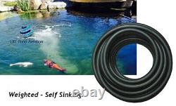 75' of 3/8 ID Self Sink Weighted PVC Aerator Hose-Lake Fish KoiPond Quick Sink