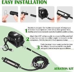 Aeration Kit for Koi Fish Ponds & Water Gardens up to 4000 Gallons, Quiet