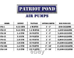 Air Pump LL-65 -2.8 Cubic Feet Per Minute by Half Off Ponds