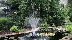 Custom Pro 5200 Floating Fountain Aerator withPump & 120 RBG LED Lights-100' Cord