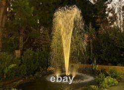 Custom Pro FT14000 Deluxe Floating Aeration Fountain withLights, 3 Nozzles, Remote