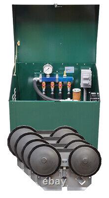 Deluxe Rotary Vane 3/4 HP Pond Aeration System with cabinet and diffusers