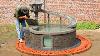 Designer Outdoor Water Fountain Creative Aquarium With Cement And Brick