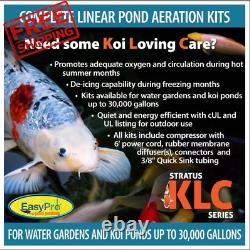 EasyPro LA1 KLC Koi Pond Aeration Kit Dual Linear Diaphragm 7500 Gallons