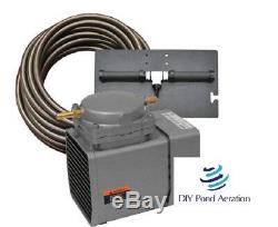 EasyPro PA12W 1/8 HP Pond Aeration System with Weighted Tubing Ponds Up 1/4 Acre