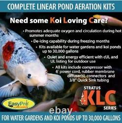 EasyPro Stratus LA1 KLC Koi Pond Aeration Kit 1000-7500 gallons 23 watts