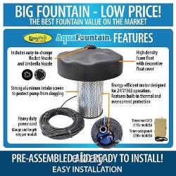 Floating Pond Aqua Fountain with Nozzles aeration 100ft power cord -1HP 230v