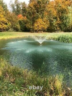 Floating Pond Fountain 1/2 HP, 6000 GPH with 50' Power Cord, 120 volt, & Timer