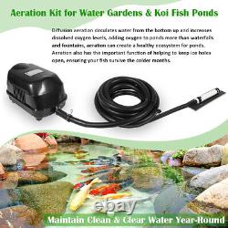 For Clear Water Gardens Koi Fish Ponds Aerator Pump Oxygen Pond Air Aeration Kit