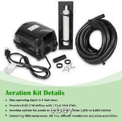 For Clear Water Gardens Koi Fish Ponds Aerator Pump Oxygen Pond Air Aeration Kit