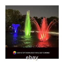 HALF OFF PONDS 1 HP Floating Fountain 100 Foot Cord 12 Patterns Color-C