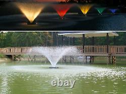 Kasco Decorative Aerating Lake Pond Fountain With Led Lights 3/4 Hp Vfx 340