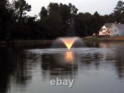 Kasco Decorative Aerating Lake Pond Fountain With Led Lights 3/4 Hp Vfx 340
