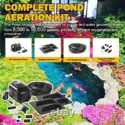 Koi Ponds Aeration Kit for Koi Fish Ponds Water Gardens 8,000-16,000 Gallons