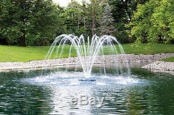 Lake & Pond Water Garden Floating Fountain 3 pattern with100' Cord 1/2hp Aerator