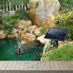 Lewisia Battery Backup Solar Fountain Pump with LED Lighting for Pool Koi Pon