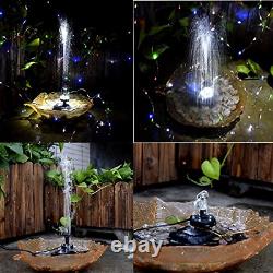Lewisia Battery Backup Solar Fountain Pump with LED Lighting for Pool Koi Pond