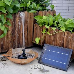 Lewisia Battery Backup Solar Fountain Pump with LED Lighting for Pool Koi Pond