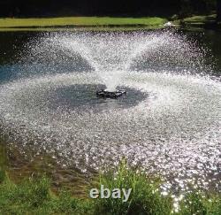 NEW 1/2HP 115v 106 gpm Floating Aerating Fountain 50-150' Cord 4'Hx15w Spray