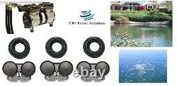 NEW 1/2hp Pond Aeration Kit Dock De-icer -3 Diffusers 300' Sink Tube PA66W
