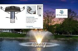 NEW 4x LED Light Kit for Pond Fountains & Surface Aerators White withRemote+Timer
