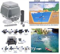 NEW 50 Watt Fish Pond Aeration KIT for 7,000+ Gallon Ponds Winter & Summer Use