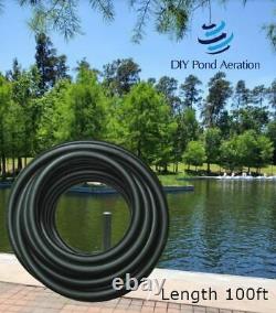NEW SELF Sinking Hose 3/8 ID 100-Ft Roll Weighted Black Poly Tubing Airline