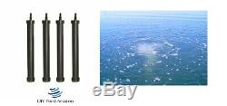 NEW Set of 4- 12 Rubber Membrane Air Diffusers 3/8-1/2 Barb Septic Pond Koi