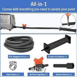 Pond Aeration Kit Koi Pond Aerator Pond Air Pump for Pond up Up to 5000 Gallon