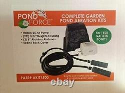 Pond Force Complete Aeration Kit 1500 withHakko 25LP Air Pump-up to 1,500 gallons