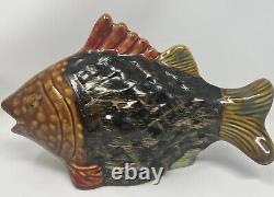 Vintage Ceramic Fish Spitter Statue FOUNTAIN SCULPTURE Garden KOI POND Aerator