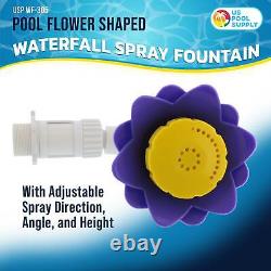 Approvisionnement en piscine U.S. Fontaine en forme de fleur à jet d'eau en cascade Réglage du jet d'eau