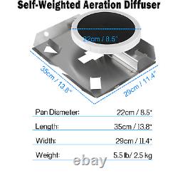 Diffuseur d'air pour étang en acier inoxydable avec base auto-lestée à enfoncement rapide et membrane unique