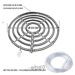 Diffuseur d'air pour étang en acier inoxydable lesté Aérateur hydroponique KoiPond Tri Ring
