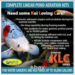 EasyPro LA1 KLC Kit d'aération pour bassin à carpes koi de 1000 à 7500 gallons Double Linéaire