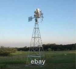 Éolienne EasyPro Becker robuste à 4 pattes pour l'aération naturelle de l'étang, 12 pieds de hauteur.