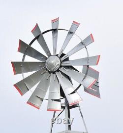 Éolienne EasyPro Becker robuste à 4 pattes pour l'aération naturelle de l'étang, 12 pieds de hauteur.