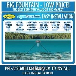 Fontaine aquatique flottante pour étang et buses de décoration-aération, câble d'alimentation de 115v-150ft