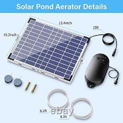 NFESOLAR 15W Aérateur solaire pour étang Aérateurs solaires pour étangs extérieurs avec 2