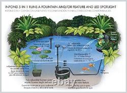 Pennington Aquagarden Inpond 5 En 1 Pond & Water Pump Filtre Uv Clarificateur Led